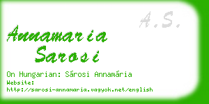 annamaria sarosi business card